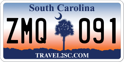 SC license plate ZMQ091