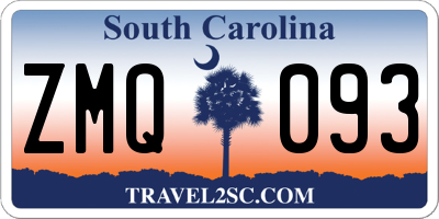 SC license plate ZMQ093
