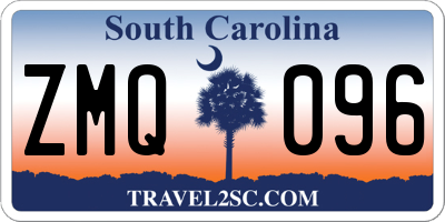 SC license plate ZMQ096