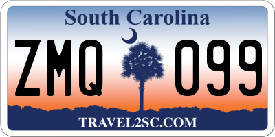 SC license plate ZMQ099
