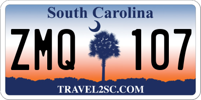 SC license plate ZMQ107