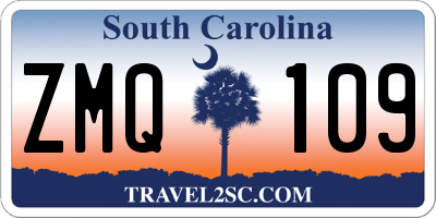 SC license plate ZMQ109