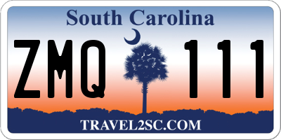 SC license plate ZMQ111