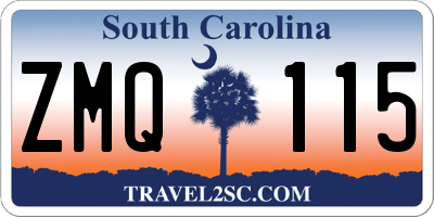 SC license plate ZMQ115