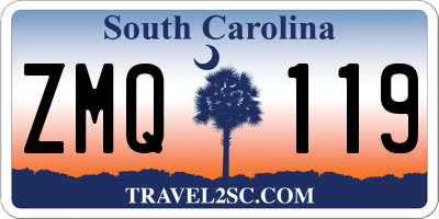 SC license plate ZMQ119