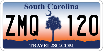 SC license plate ZMQ120