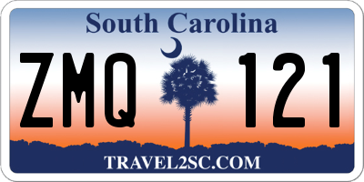 SC license plate ZMQ121