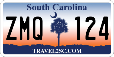 SC license plate ZMQ124