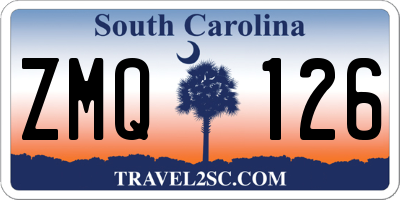 SC license plate ZMQ126