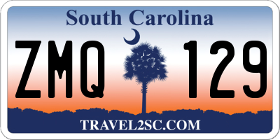 SC license plate ZMQ129