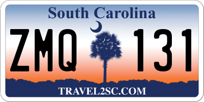 SC license plate ZMQ131
