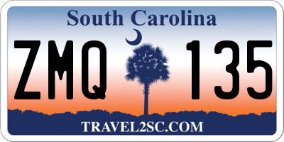 SC license plate ZMQ135