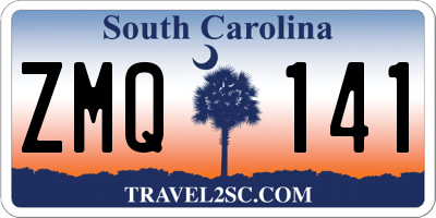 SC license plate ZMQ141