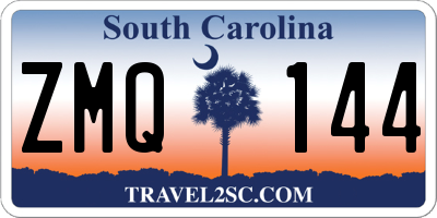 SC license plate ZMQ144