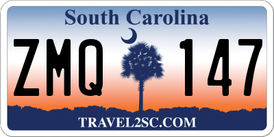 SC license plate ZMQ147