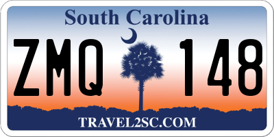 SC license plate ZMQ148