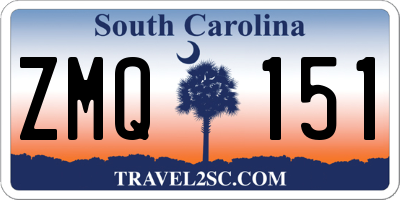 SC license plate ZMQ151