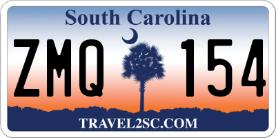 SC license plate ZMQ154