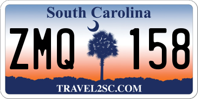SC license plate ZMQ158