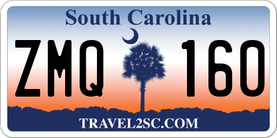 SC license plate ZMQ160