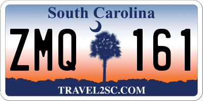 SC license plate ZMQ161