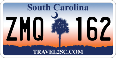 SC license plate ZMQ162