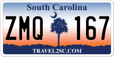 SC license plate ZMQ167