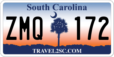 SC license plate ZMQ172