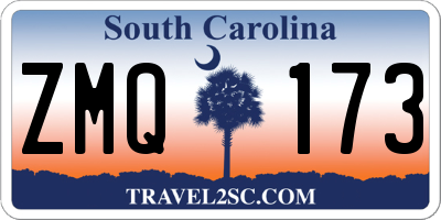 SC license plate ZMQ173