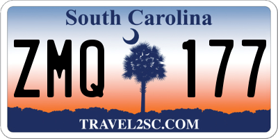 SC license plate ZMQ177