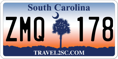 SC license plate ZMQ178