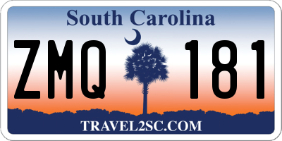 SC license plate ZMQ181