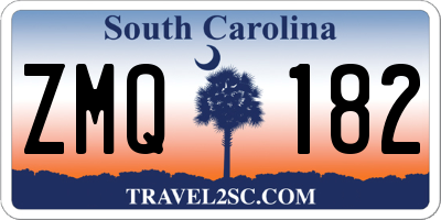 SC license plate ZMQ182