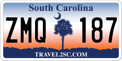SC license plate ZMQ187
