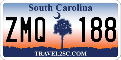 SC license plate ZMQ188