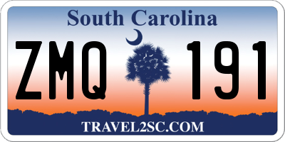 SC license plate ZMQ191