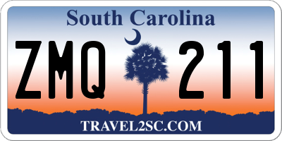SC license plate ZMQ211