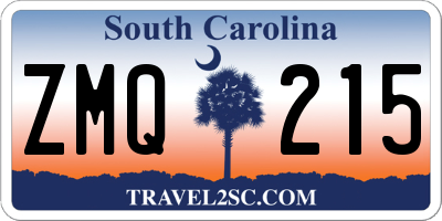 SC license plate ZMQ215