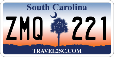 SC license plate ZMQ221