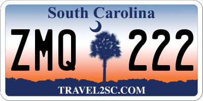SC license plate ZMQ222