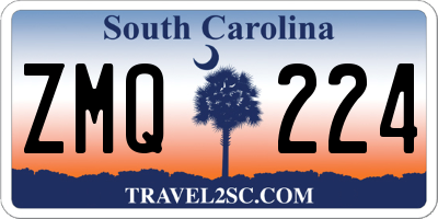 SC license plate ZMQ224