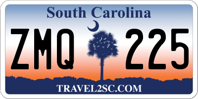 SC license plate ZMQ225