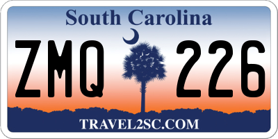 SC license plate ZMQ226