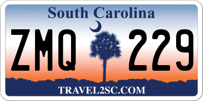 SC license plate ZMQ229
