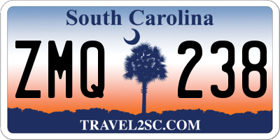 SC license plate ZMQ238