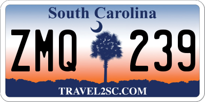 SC license plate ZMQ239