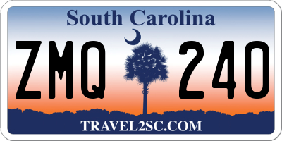 SC license plate ZMQ240