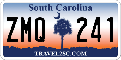 SC license plate ZMQ241