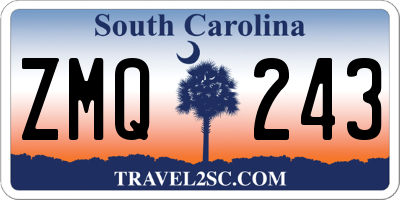 SC license plate ZMQ243