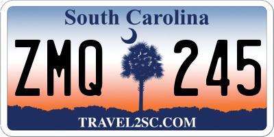 SC license plate ZMQ245